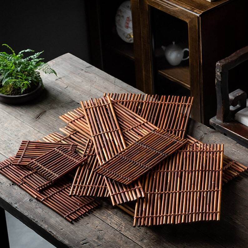 Handmade Bamboo Tera Mat|Tea Coasters|Tea Cushion|Tea Table|Tea Accessories