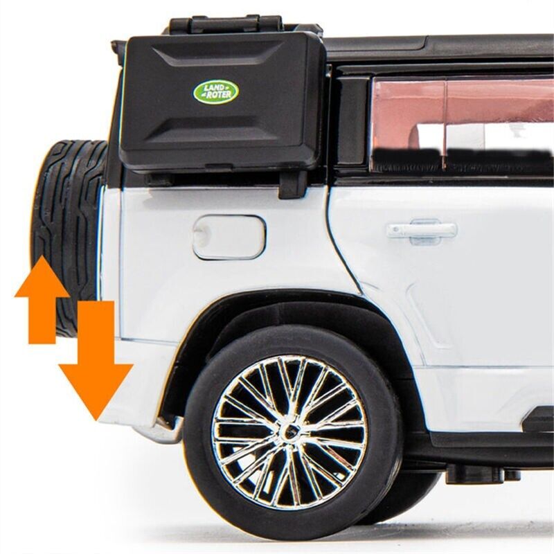 1:24 Land Rover Defender CLR Diecast Model Car Vehicle Toy Sound Light Modified