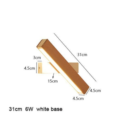 LED Wall Lamp Wooden Nordic Modern Adjustable Lighting Bar Restaurant Decoration