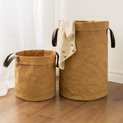 Laundry Basket Bag Foldable Cotton Linen Washing Clothes Hamper Storage Toys