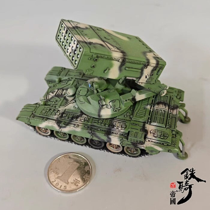 1/72 Scale TOS_1 Self-propelled Rocket Launcher Spitfire Tank Model Ornament