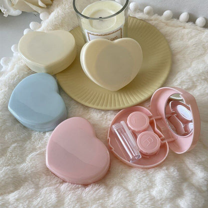 Contact Lens Case Portable Mirror Travel Set Container Box 7.9x6.2x2.4cm Plastic