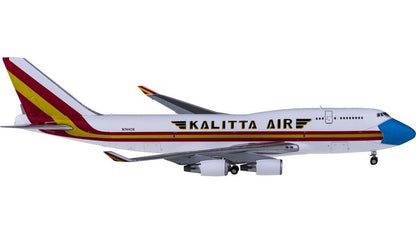 1:400 GeminiJets Kalitta Air BOEING 747-400 Airfreighter Flap Down Diecast Model