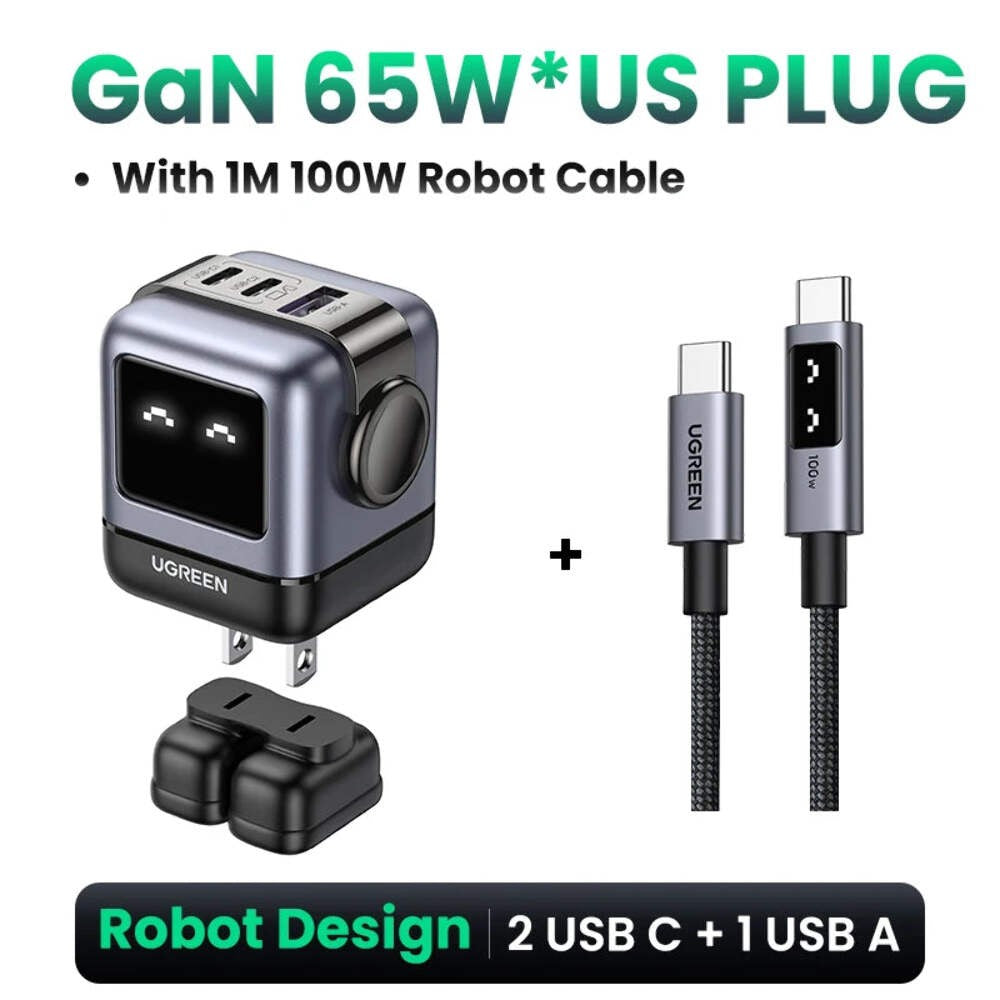 GaN 65W Fast Charger PD USB-C Quick Charge Adapter
