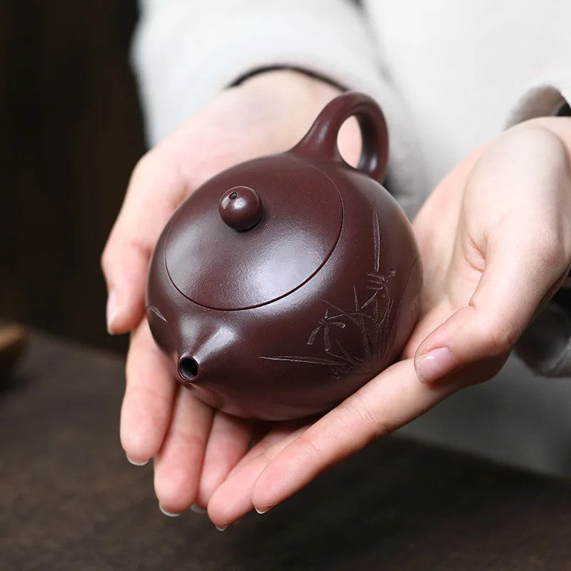170ml Chinese Yixing Zisha Tea Set Teaware Handmade Xishi Purple Clay Tea Pot