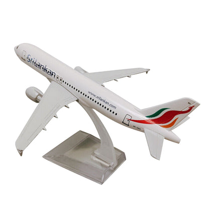 16cm A320 SriLankan Airlines Civil Airliner Model Diecast Airplane Display Scene