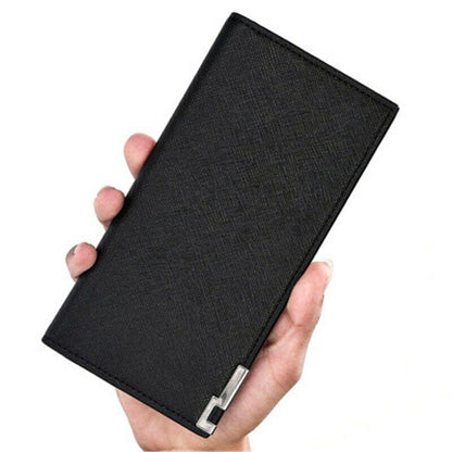 Card&ID Cash Clamps PU Leather Men's Wallet Money Clip Billfold Male Purse Bag