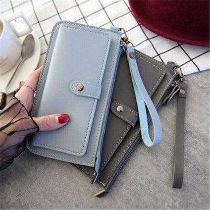 Lady Handbag Female Card Wallet Handbag Clamps Billfold Cash Clip Women Purse PU
