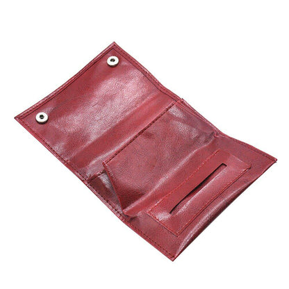 Leather Tobacco Pouch Pipe Cigarette Holder Smoking Paper Holder Wallet Male Bag