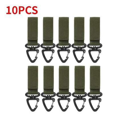 Outdoor Tactical Gloves Hooks Triangle Backpack Hanging Buckle Nylon Keychain