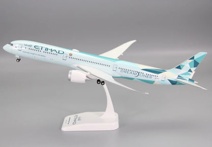1:200 32CM RISESOON ETIHAD BOEING 787-10 Passenger Airplane ABS Plastic Model