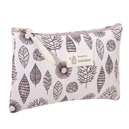 Canvas Makeup Bags Multicolor Pattern Cosmetic Travel Organizer Pouch 21*13*1 CM