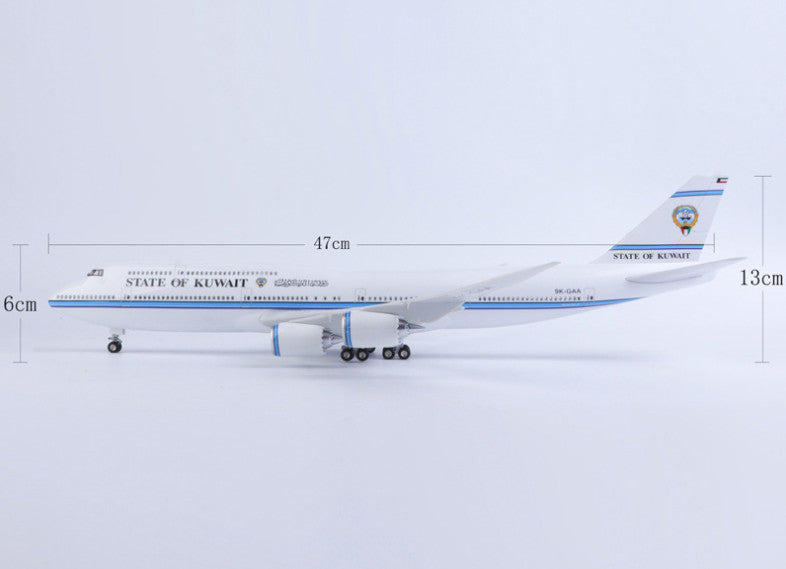 47CM 1:160 STATE OF KUWAIT BOEING 747-8 Airplane Landing Gears Resin Model