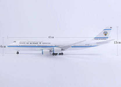 47CM 1:160 STATE OF KUWAIT BOEING 747-8 Airplane Landing Gears Resin Model