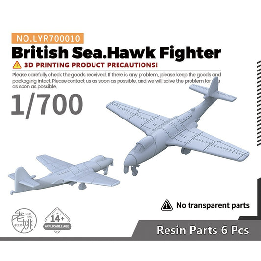 Yao's Studio LYR700010 1/700 Military Model Kit British Sea.Hawk Fighter
