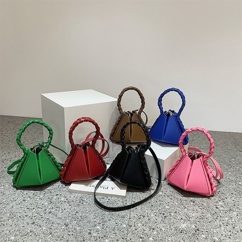Shoulder Bag Simple Triangle Fashion Small Bag Handbag Purse Travel 16*20*7 CM