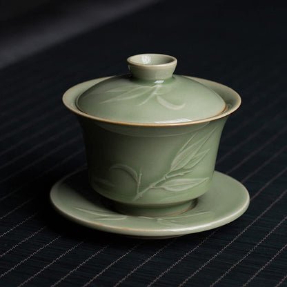 180ml Ceramic Tea Bowl Kung Fu Tea Set Chinese Home Gaiwan Tea Tureen Decor
