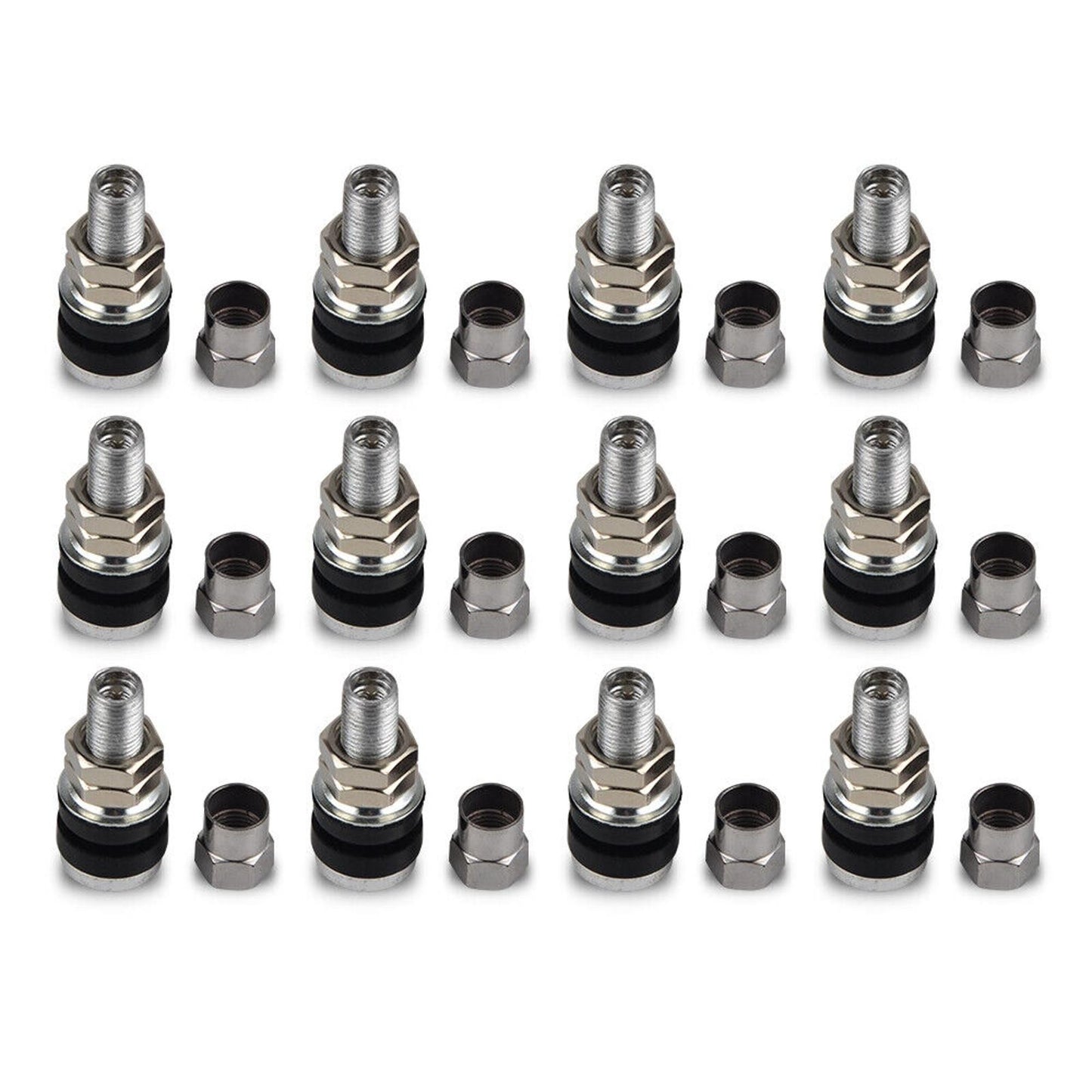 12 Valve Stems Bolt Durable Replacement Metal Rod Wheel Tire Valve Stems Bolt