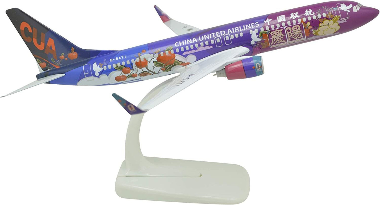 1:400 20cm B737-800 China United Airlines Qing Yang Metal Airplane Model Plane