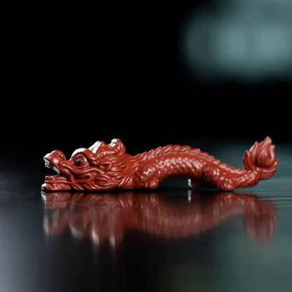 Purple Clay Dragon Tea Pet 9.8cm 3.9in Exquisite Desktop Decor Mini Statue
