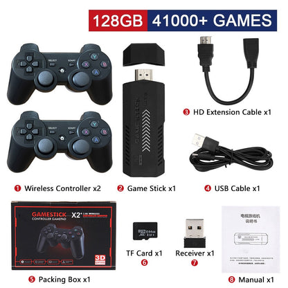 X2 PRO Video Game Console Retro TV Stick 64,128,256G 4K Wireless Controller PLAY