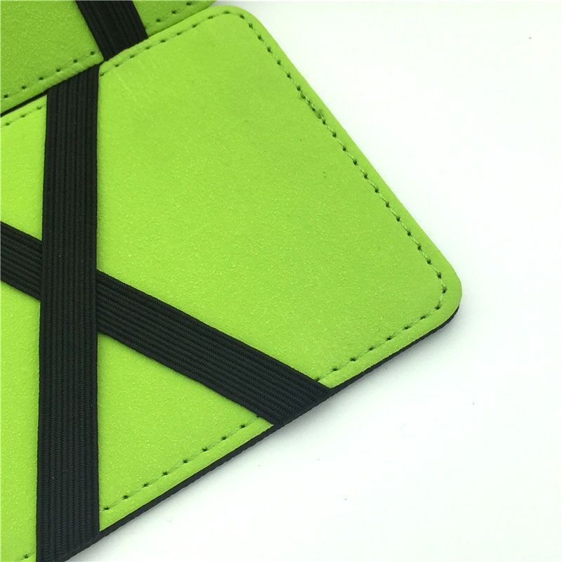 Synthetic Leather Wallet Money Clips Thin Clutch Bus Card Bag Small Cash Holder