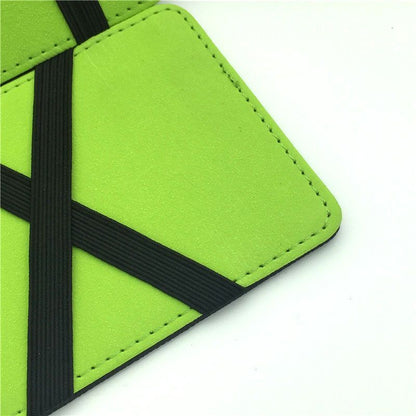 Synthetic Leather Wallet Money Clips Thin Clutch Bus Card Bag Small Cash Holder