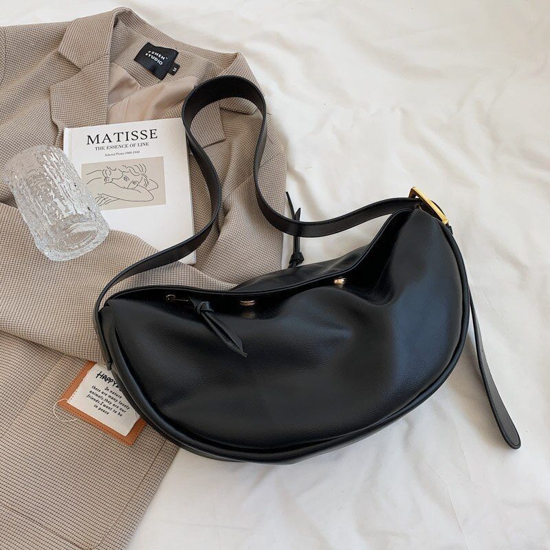 Vintage Crossbody Bag Large Handbag Soft Shoulder Purse Travelling 38*9*18 CM