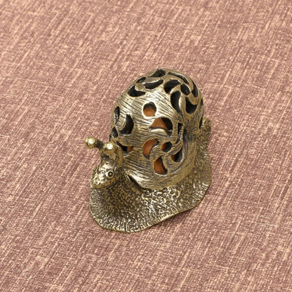 Pure Copper Mini Snail Small Ornament Desk Decoration Tea Pet Incense Holder