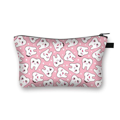 Cartoon Print Cosmetic Case Makeup Bag Organizer Travel Storage Purse 15*13*21CM