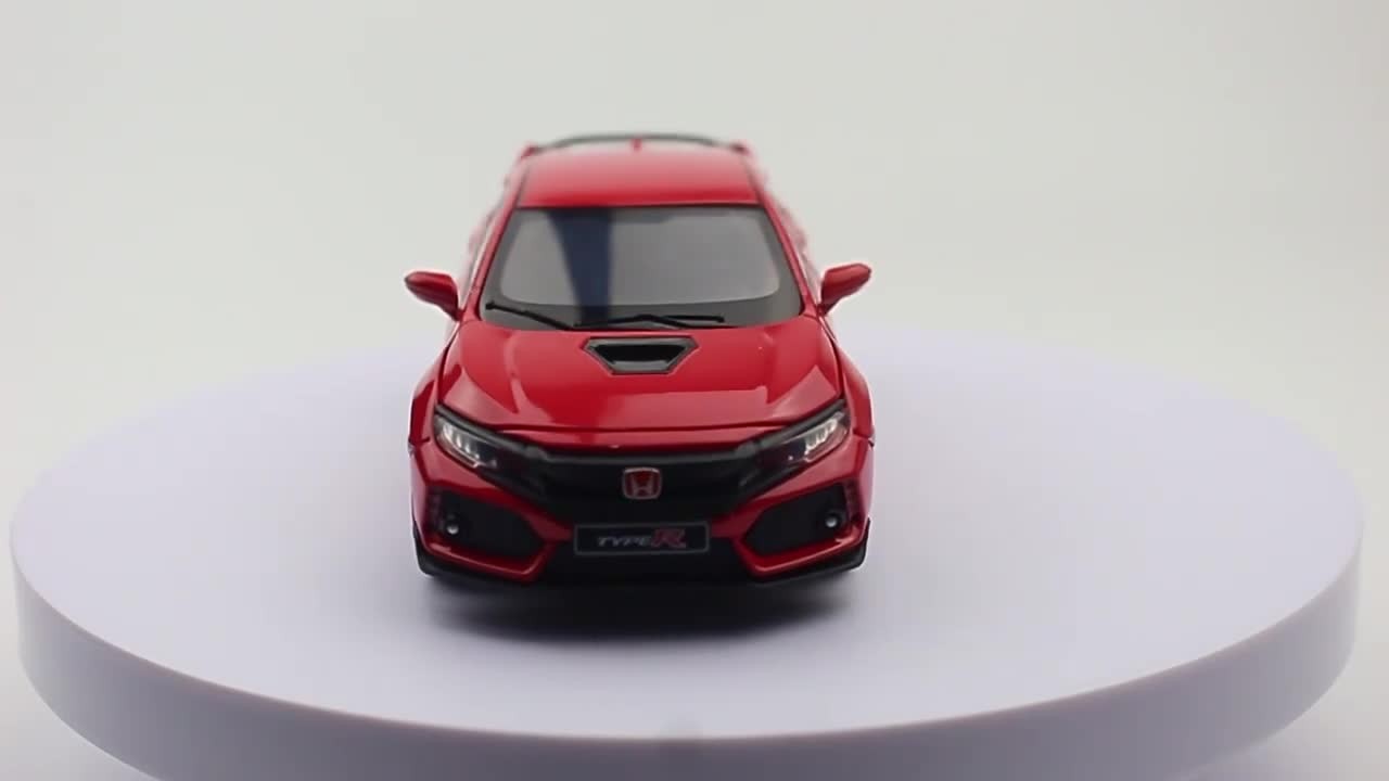 1:32 Diecast 2019 Honda Civic Type R Metal Car Model Toy Door Open Sound Light