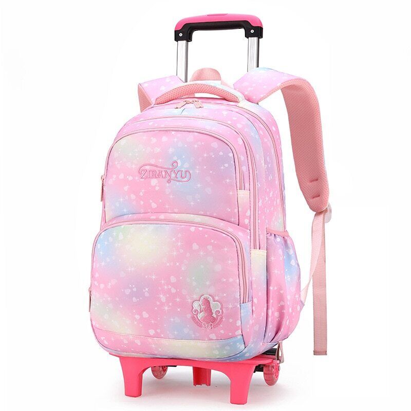 Children School bag Wheels Students Backpack Girls Bag Schoolbag Backpack