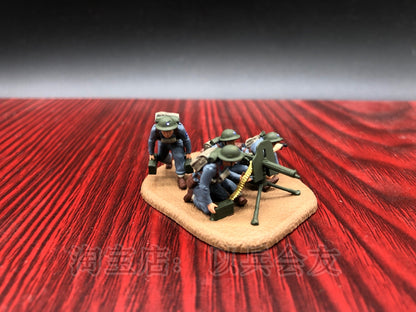 1/72 WWII Chinese Heavy machine gun group + 4Pcs soldier model