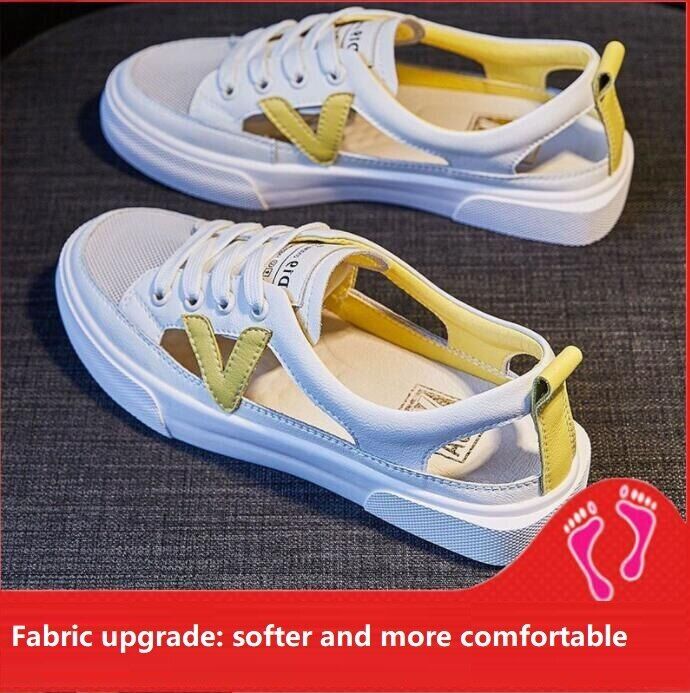 Leather Bag Head Sports Sandals Women's Outer Wear Summer White Shoes Woman