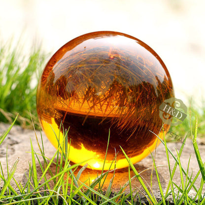 Amber Asian Rare Natural Quartz Magic Crystal Healing Ball Sphere 60mm + Stand