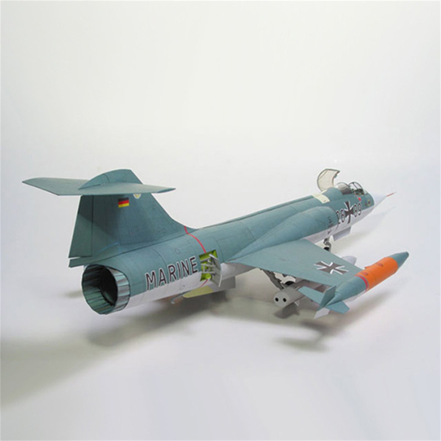 DIY 1/33 Scale US F-104G Star Air Fighter Plane Paper Model Military Puzzle Set
