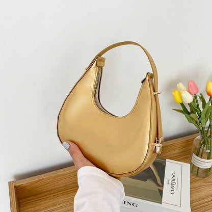 Silver 1PC Handbag Stone Pattern Underarm Shoulder Bag Elegant Purse 21*19*6 CM