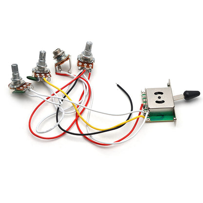 Electric Guitar Wiring Harness Prewired Kit Shaft Big Pots 5 Way Switch
