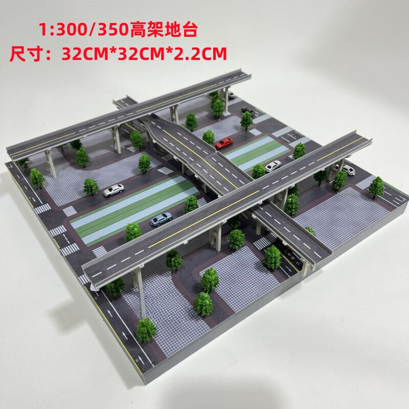 1/350 Building Model Viaduct Model City Railroad Layout Scene Model Gift
