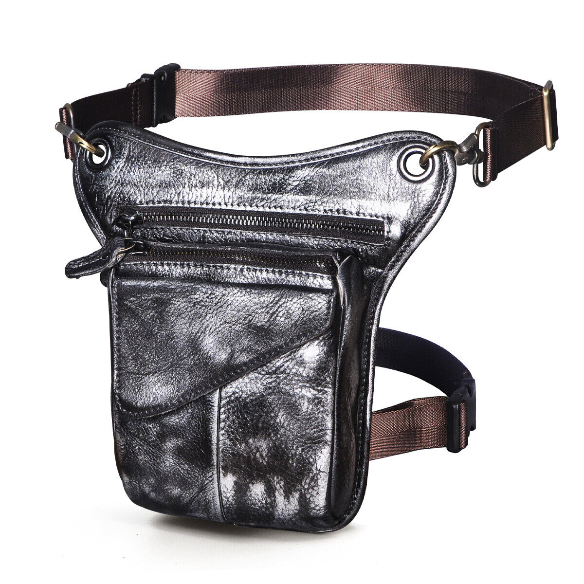 Real Leather Casual Shoulder Messenger Bag Fashion Waist Belt Pack Drop Leg Bag