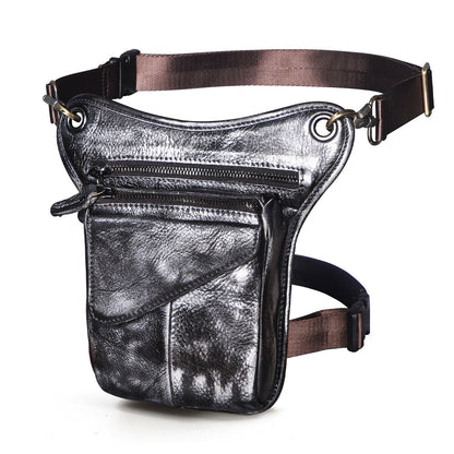 Real Leather Casual Shoulder Messenger Bag Fashion Waist Belt Pack Drop Leg Bag