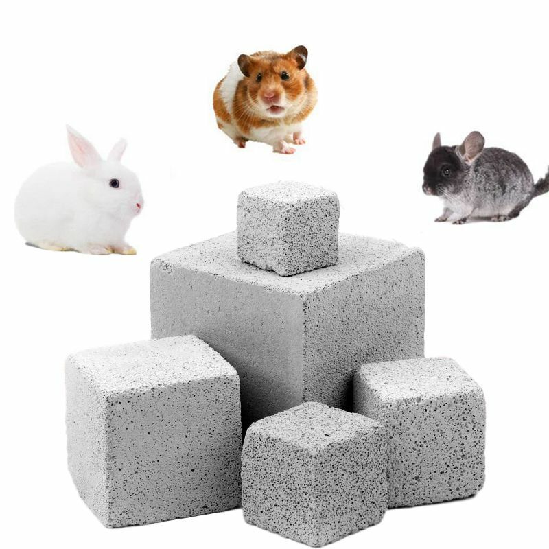 Hamster Rabbit Teeth Molar Stone Small Pet Chew Dental Toy Natural Mineral 3/5cm