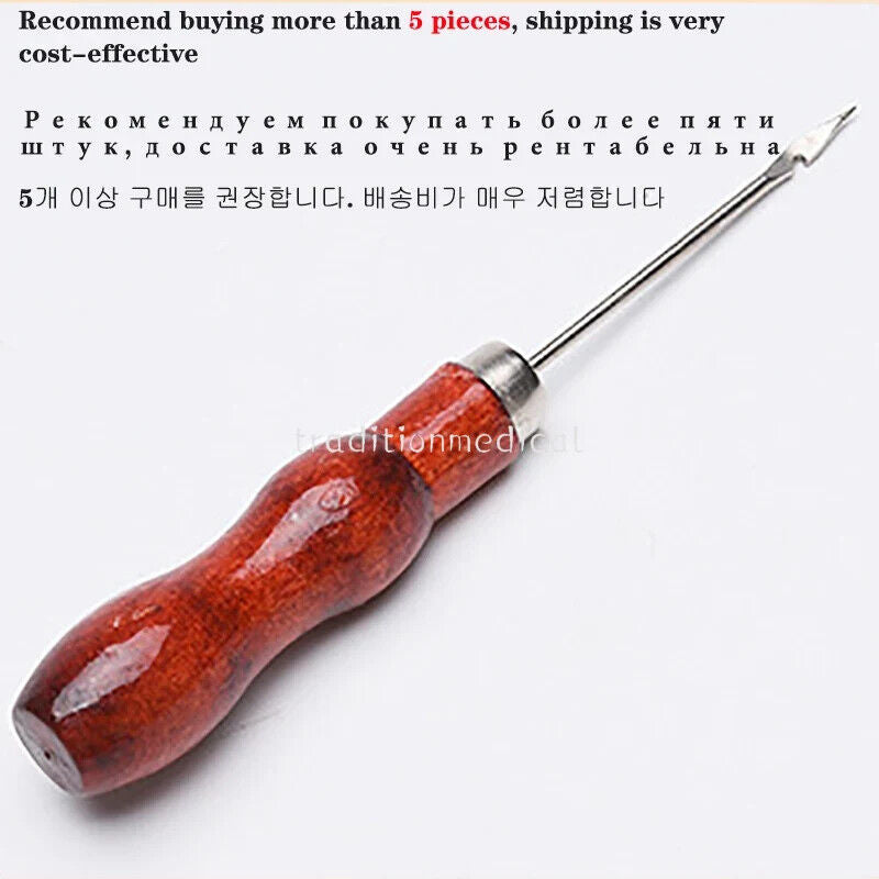 Simple Moxibustion Tool Moxa Stick Wooden Handle Awl Scraper