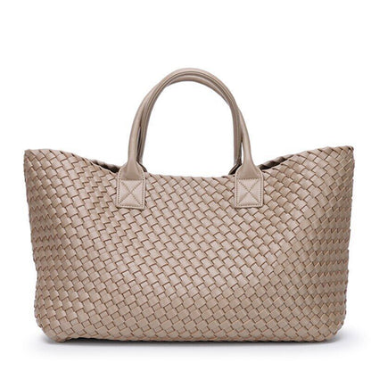 Woven Handbags Women Weave Hand Shoulder Lady Shopping Basket Bag