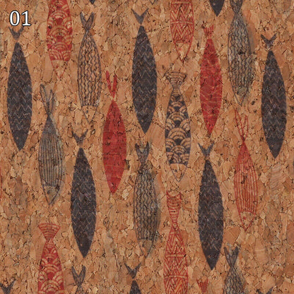 100x138cm Natural Cork Leather Fabric DIY Printed Textured Bag Furniture Decor