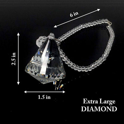 Diamond Bling Rear View Mirror Hanging Car Charm Chandelier Suncatcher Ornament