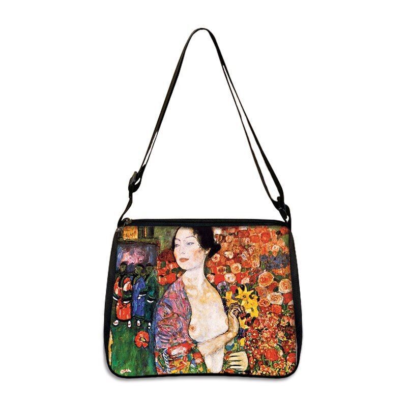 Famous Paintings Handbag Women Shoulder Bags Shopping Bag Canvas Pouch Zipper