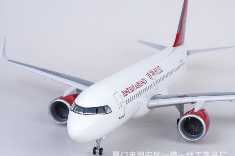 47CM 1:80 JUNEYAO AIRLINES AIRBUS A320neo Airplane Landing Gear Resin Model