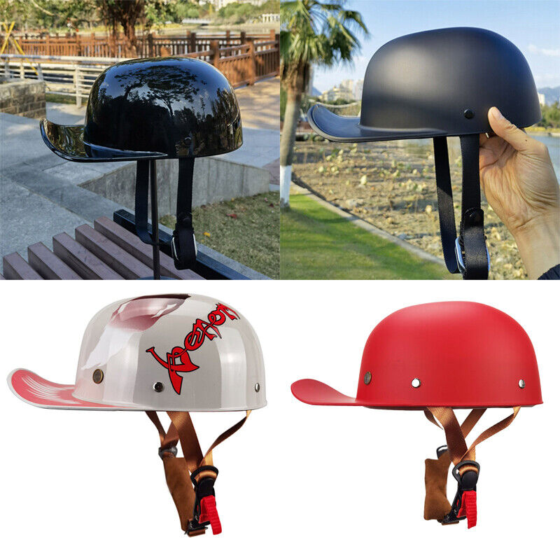 Retro Half Helmet Baseball Cap Quick Release Motorcycle Helmet for Men Women