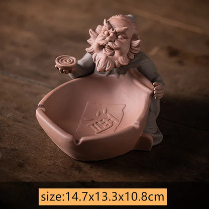 Chinese Purple Clay Tea Pet Handmade Sculpture Crafts Statue Accessories Teaware